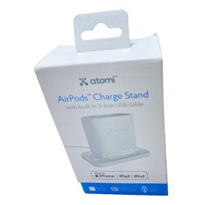 Ear Bud Charge Stand With Built-in 3-foot USB Cable Made For iPhone/ iPad/iPod